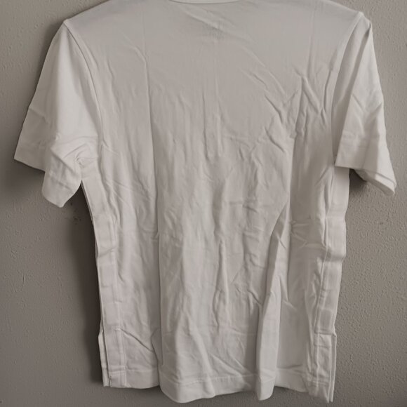 Denim & Co. Adaptive Essentials Jersey Short Sleeve Tunic , White Sz  a636355 - Picture 4 of 4